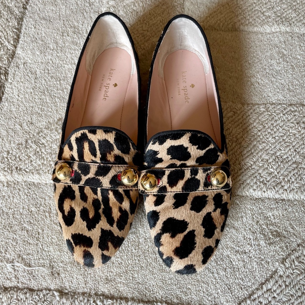Kate Spade leopard loafers size 8M